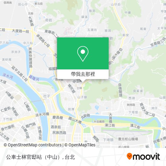 公車士林官邸站（中山）地圖