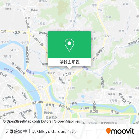 天母盛鑫 中山店 Gilley's Garden地圖