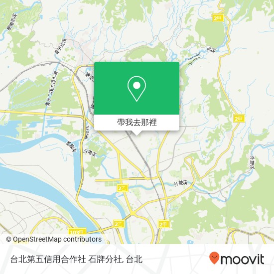 台北第五信用合作社 石牌分社地圖