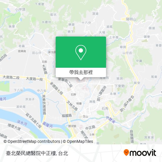 臺北榮民總醫院中正樓地圖