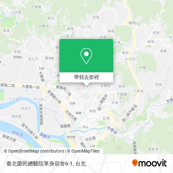 臺北榮民總醫院單身宿舍6-1地圖