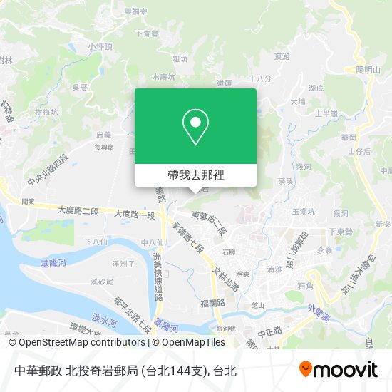 中華郵政 北投奇岩郵局 (台北144支)地圖