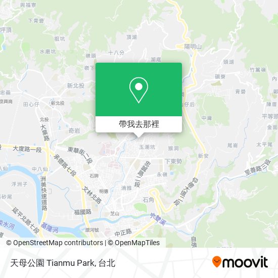 天母公園 Tianmu Park地圖