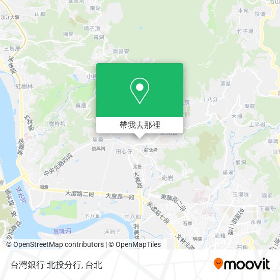台灣銀行 北投分行地圖