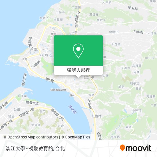 淡江大學 - 視聽教育館地圖