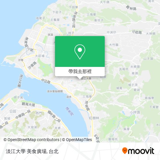 淡江大學 美食廣場地圖