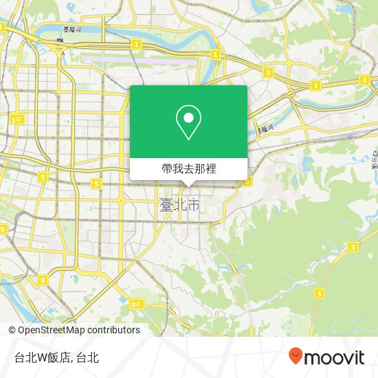 台北W飯店地圖