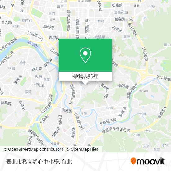 臺北市私立靜心中小學地圖