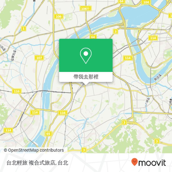 台北輕旅 複合式旅店地圖