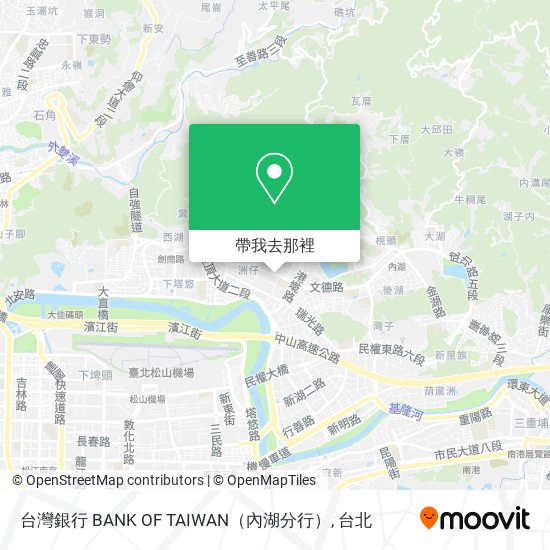台灣銀行 BANK OF TAIWAN（內湖分行）地圖