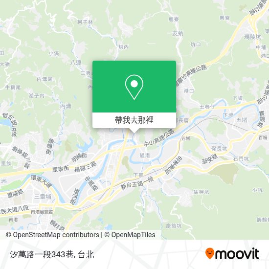 怎樣搭巴士或火車去汐止區的汐萬路一段343巷