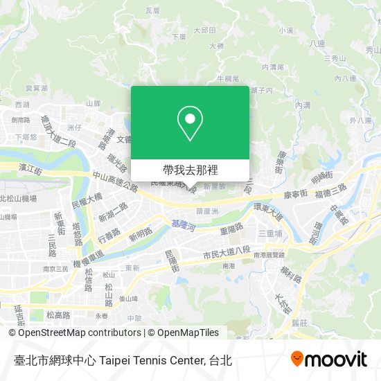 臺北市網球中心 Taipei Tennis Center地圖
