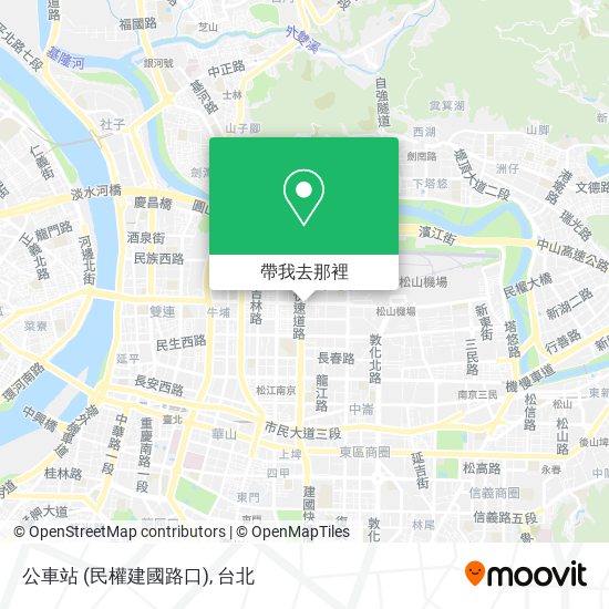 公車站 (民權建國路口)地圖