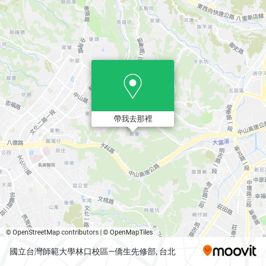 國立台灣師範大學林口校區—僑生先修部地圖
