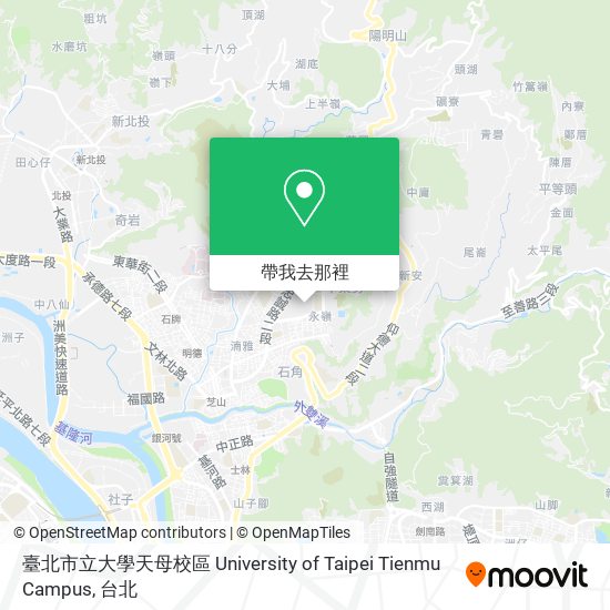 臺北市立大學天母校區 University of Taipei Tienmu Campus地圖