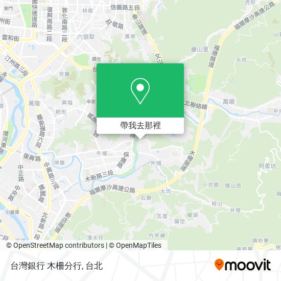 台灣銀行 木柵分行地圖