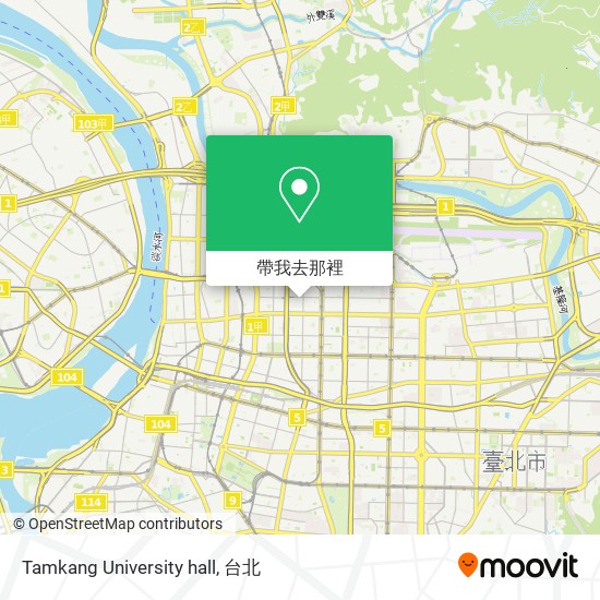 Tamkang University hall地圖