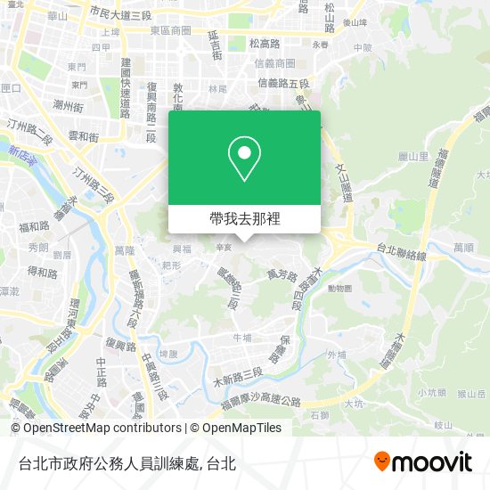 台北市政府公務人員訓練處地圖