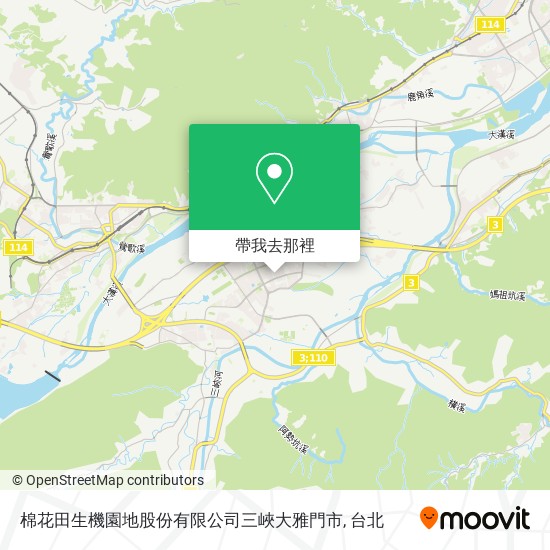 棉花田生機園地股份有限公司三峽大雅門市地圖