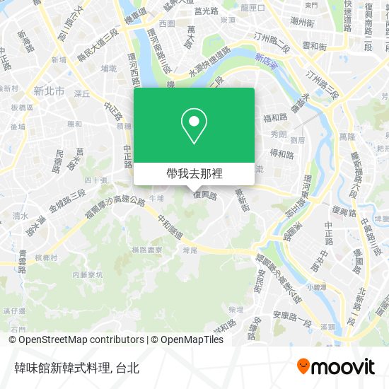韓味館新韓式料理地圖