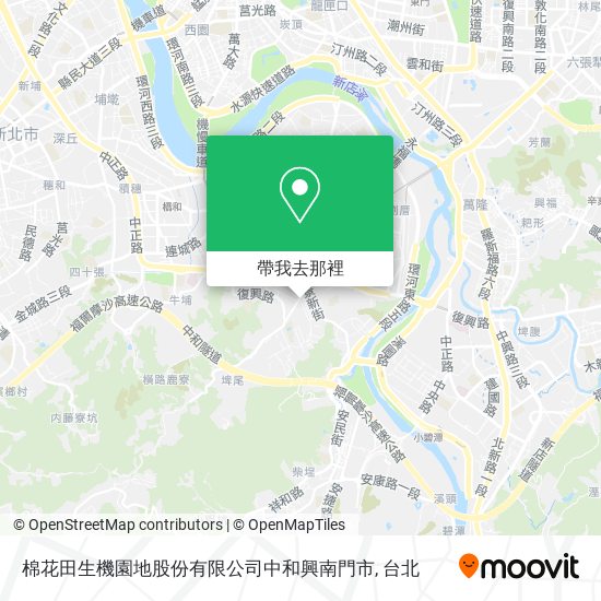 棉花田生機園地股份有限公司中和興南門市地圖