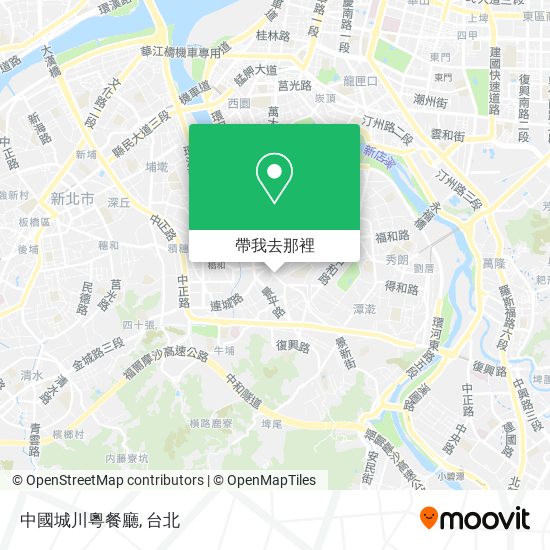 中國城川粵餐廳地圖