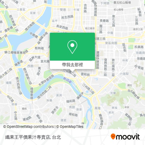 纖果王平價果汁專賣店地圖