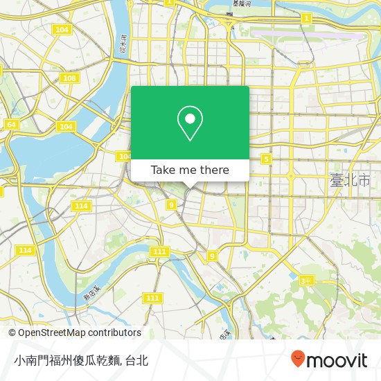 小南門福州傻瓜乾麵, 臺北市大安區杭州南路二段7號地圖