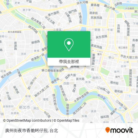 廣州街夜巿香脆蚵仔煎地圖