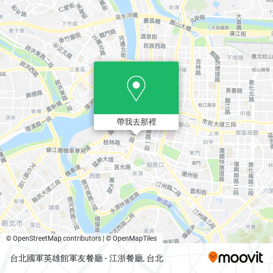 台北國軍英雄館軍友餐廳 - 江浙餐廳地圖