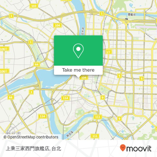 上乘三家西門旗艦店, 臺北市萬華區昆明街123號地圖