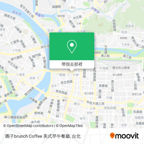 圈子brunch Coffee 美式早午餐廳地圖