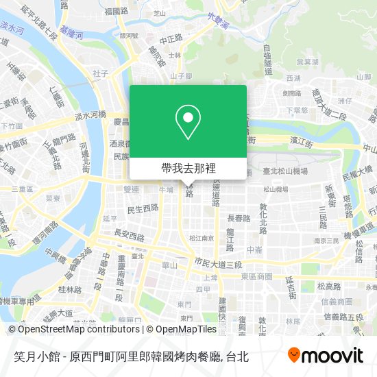 笑月小館 - 原西門町阿里郎韓國烤肉餐廳地圖