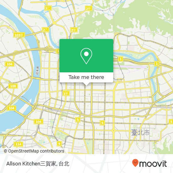 Allson Kitchen三賀家, 臺北市中山區松江路259巷7號地圖