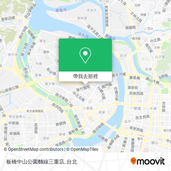 板橋中山公園麵線三重店地圖