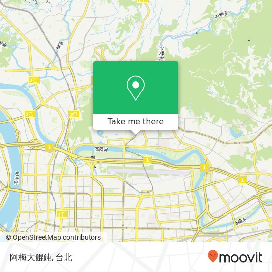 阿梅大餛飩, 臺北市中山區北安路578號地圖