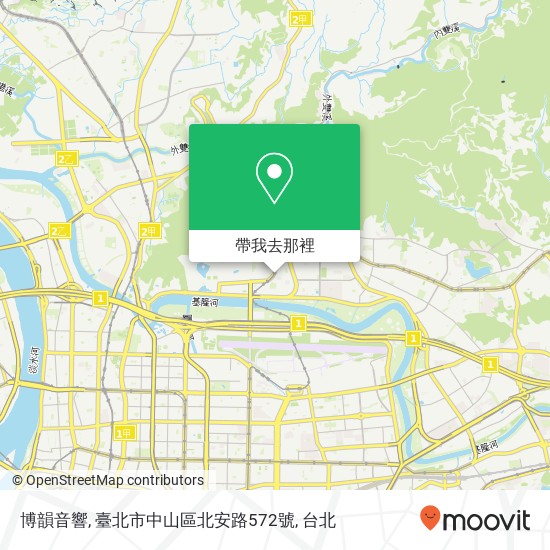 博韻音響, 臺北市中山區北安路572號地圖