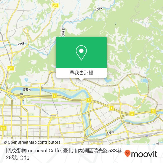 順成蛋糕tournesol Caffe, 臺北市內湖區瑞光路583巷28號地圖