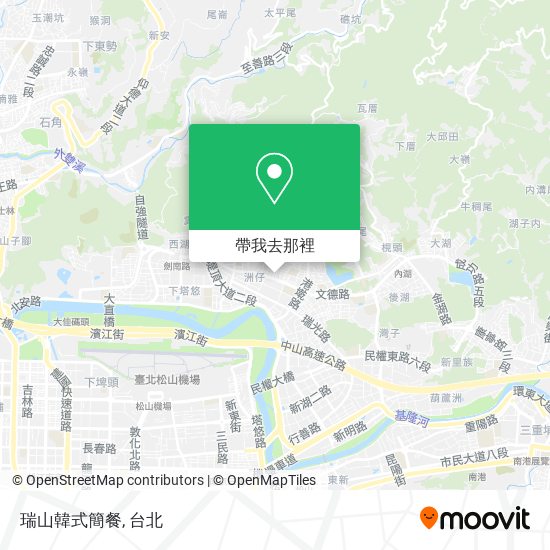 瑞山韓式簡餐地圖