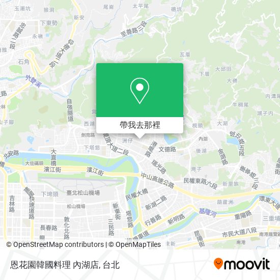 恩花園韓國料理 內湖店地圖