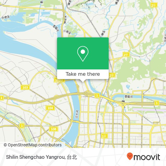 Shilin Shengchao Yangrou, 臺北市士林區葫東街地圖