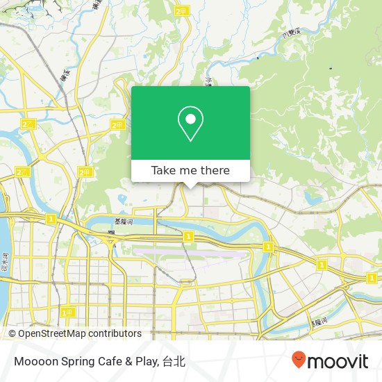 Moooon Spring Cafe & Play, 臺北市中山區敬業一路128巷39號地圖