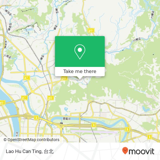 Lao Hu Can Ting, 臺北市士林區至善路二段33號地圖