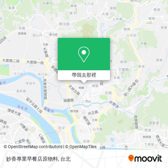妙香專業早餐店原物料地圖