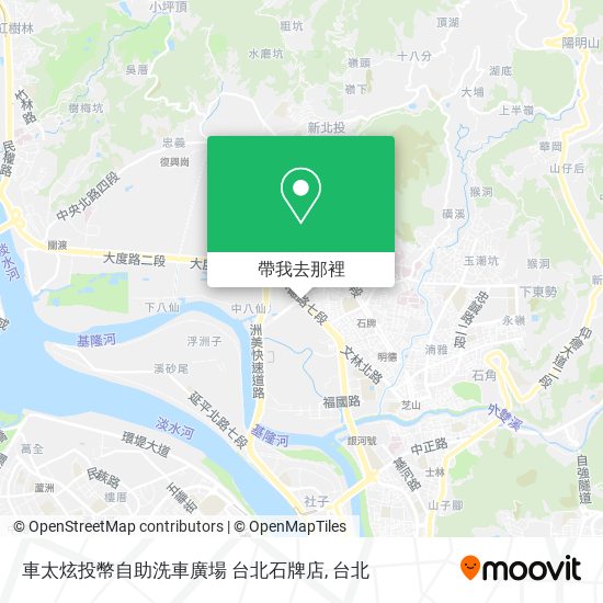 車太炫投幣自助洗車廣場 台北石牌店地圖