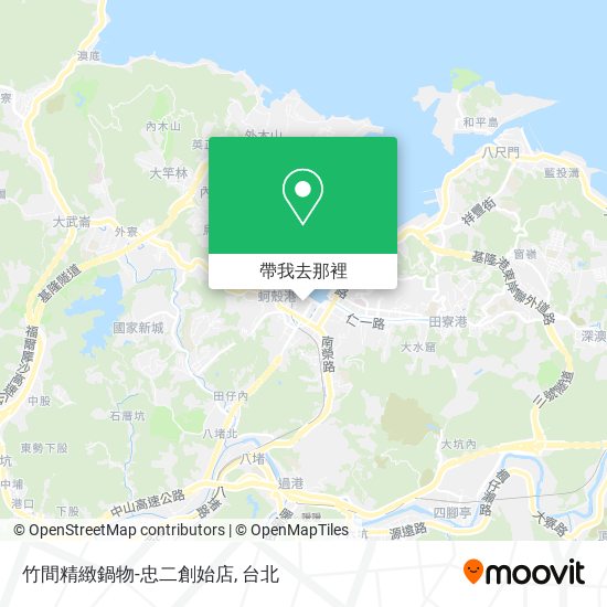 竹間精緻鍋物-忠二創始店地圖