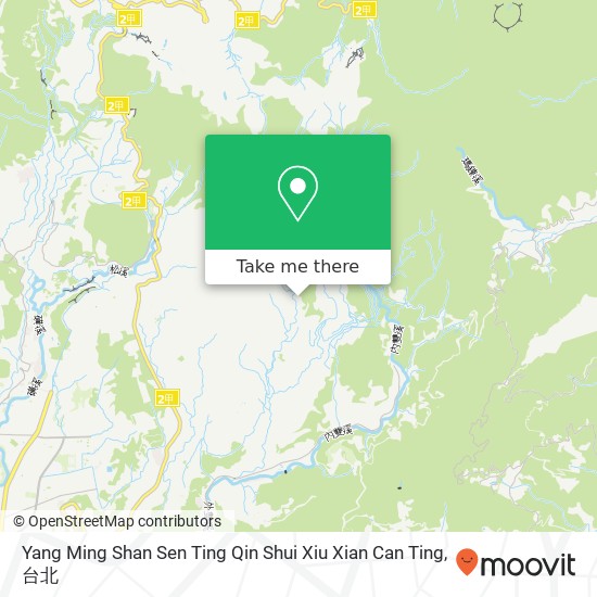 Yang Ming Shan Sen Ting Qin Shui Xiu Xian Can Ting, 臺北市士林區平菁街22號地圖