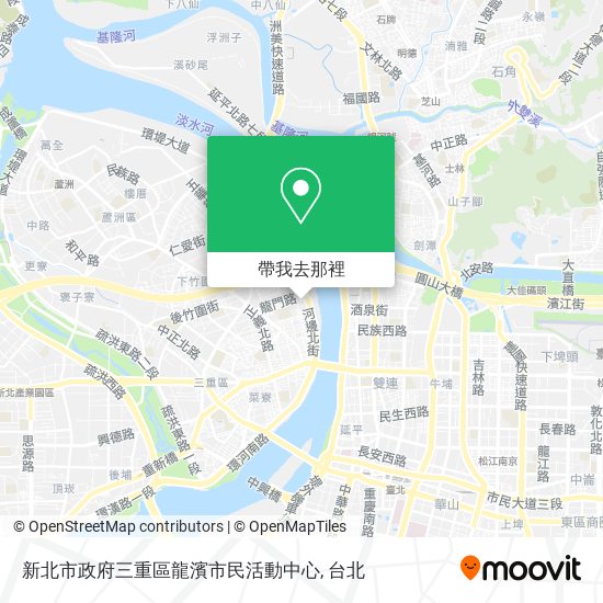 新北市政府三重區龍濱市民活動中心地圖