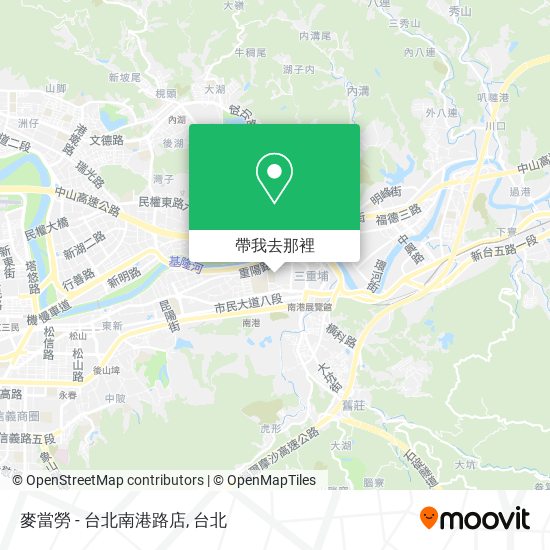 麥當勞 - 台北南港路店地圖