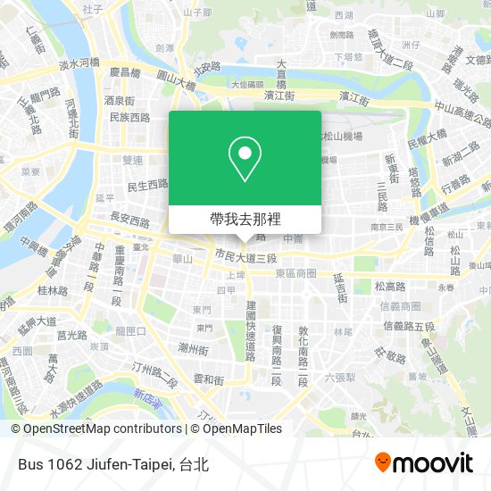 Bus 1062 Jiufen-Taipei地圖
